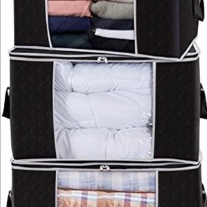 NWT 3 pack Large Capacity Clothes Storage Bag Organizer with Reinforced Handle